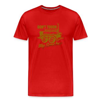 Don't Touch My Smoker Smoker BBQ Grilling - Männer Premium Bio T-Shirt - Rot - Vorne - Damien (186cm)