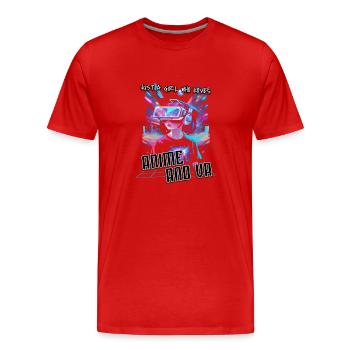 Anime fille - T-shirt bio Premium Homme - rouge - Devant - Damien (186cm)