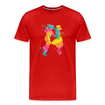Dancing Swing 60s Boogie Woogie - Men's Premium Organic T-Shirt - red - Front - Damien (186cm)