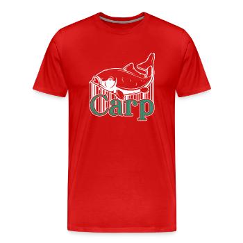 Carp Carp Vintage - Men's Premium Organic T-Shirt - red - Front - Damien (186cm)