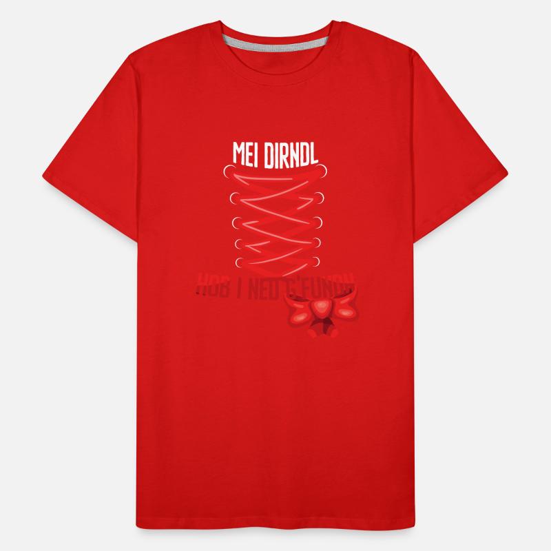 Dirndlersatz Schleife Seite Männer Premium Bio T-Shirt