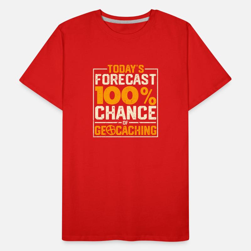 La prédiction du jour : 100 % de chances de s’amuser en géocaching T-shirt bio Premium Homme
