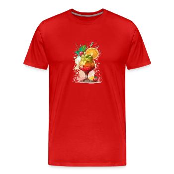 Cocktail - Männer Premium Bio T-Shirt - Rot - Vorne - Damien (186cm)