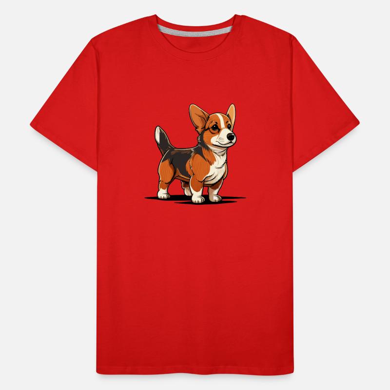 Hund im comic style Männer Premium Bio T-Shirt