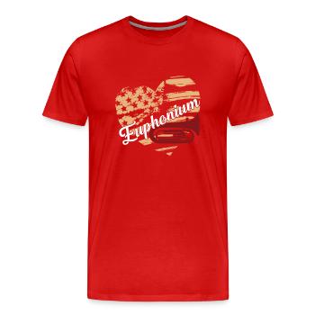 Euphonium Euphonium Flag - Men's Premium Organic T-Shirt - red - Front - Damien (186cm)