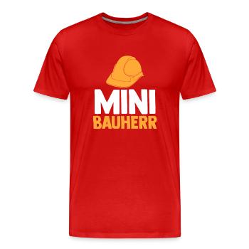 Bauherr - Männer Premium Bio T-Shirt - Rot - Vorne - Damien (186cm)