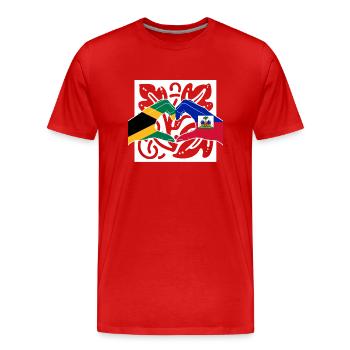 Haiti Haitianer Jamaika Kombination I Geschenk - Männer Premium Bio T-Shirt - Rot - Vorne - Damien (186cm)
