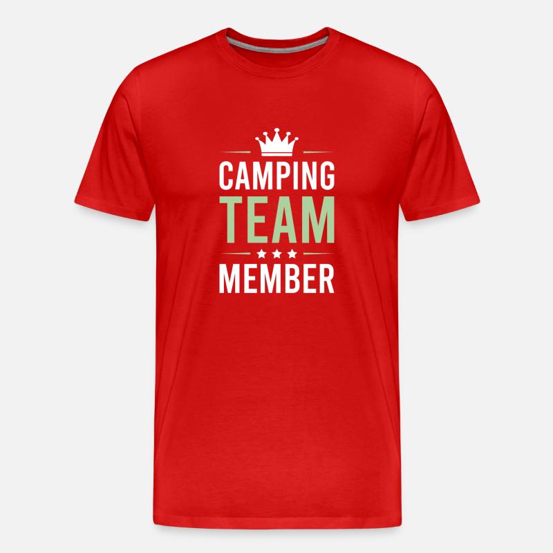 Camping Team - Männer Premium Bio T-Shirt - Rot