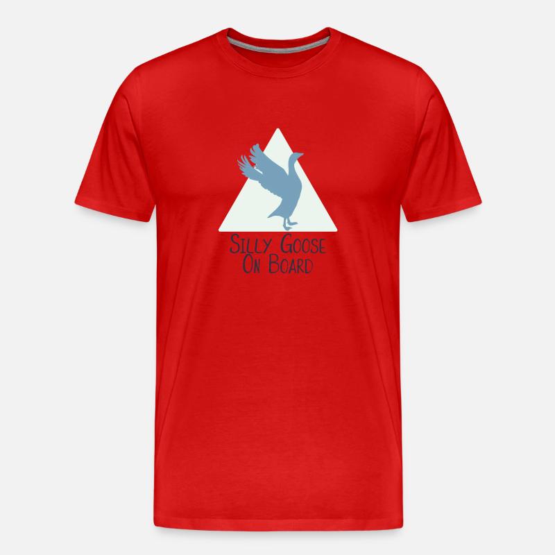 Silly Goose On Board - Männer Premium Bio T-Shirt - Rot