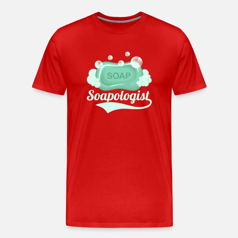 Soapologist Soapmaker Soapmaking - Männer Premium Bio T-Shirt - Rot