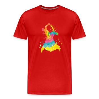 Danses de salon Tango Slow Fox - T-shirt bio Premium Homme - rouge - Devant - Damien (186cm)