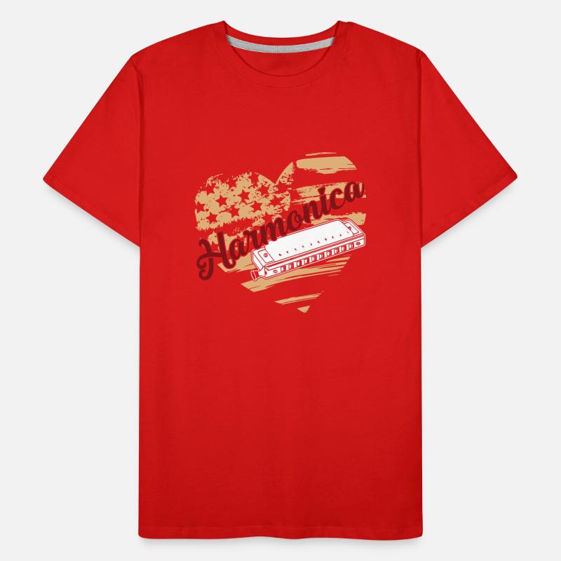 Harmonica Harmonica Flag Men's Premium Organic T-Shirt