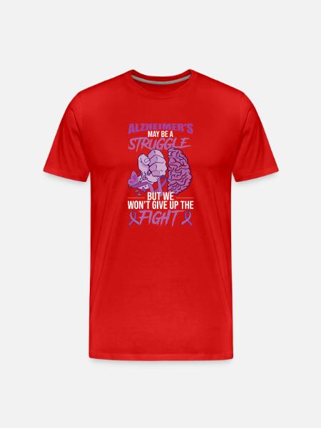 Alzheimer-Krieger - Männer Premium Bio T-Shirt - Rot