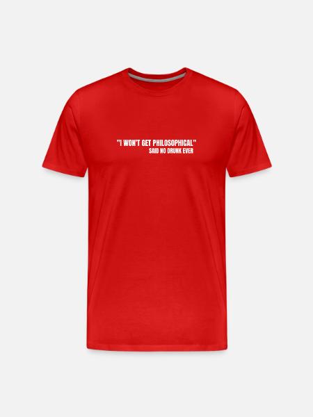 Philosophical Debate Feeling Philoslothical - Men's Premium Organic T-Shirt - red