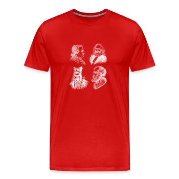 Philosophical Debate Feeling Philoslothical - Men's Premium Organic T-Shirt - red - Front - Damien (186cm)