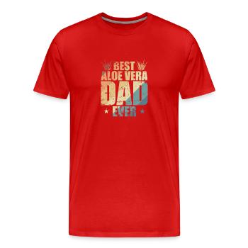 Best Aloe Vera Dad Ever Medicinal Plant Skin - Men's Premium Organic T-Shirt - red - Front - Damien (186cm)