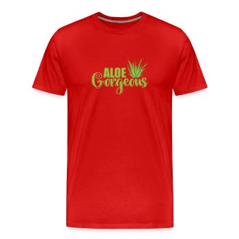 Aloe Gorgeous Aloe Vera Cream Cosmetics - Men's Premium Organic T-Shirt - red - Front - Damien (186cm)