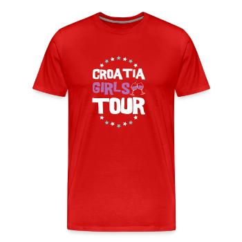 Tournée des filles en Croatie - T-shirt bio Premium Homme - rouge - Devant - Damien (186cm)