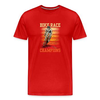 Radrennen Champions Fahrrad Radrennfahrer - Männer Premium Bio T-Shirt - Rot - Vorne - Damien (186cm)