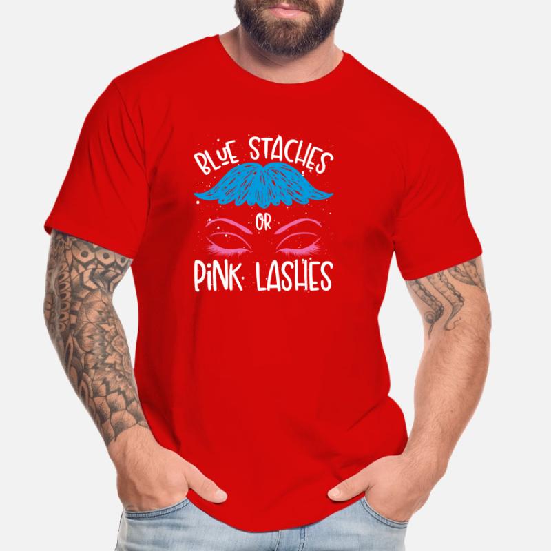 Blaue Stäbe Oder Rosa Wimpern Männer Premium Bio T-Shirt