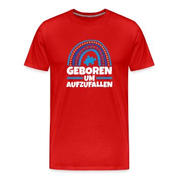 Autismus Autist Autisten - Männer Premium Bio T-Shirt - Rot - Vorne - Damien (186cm)