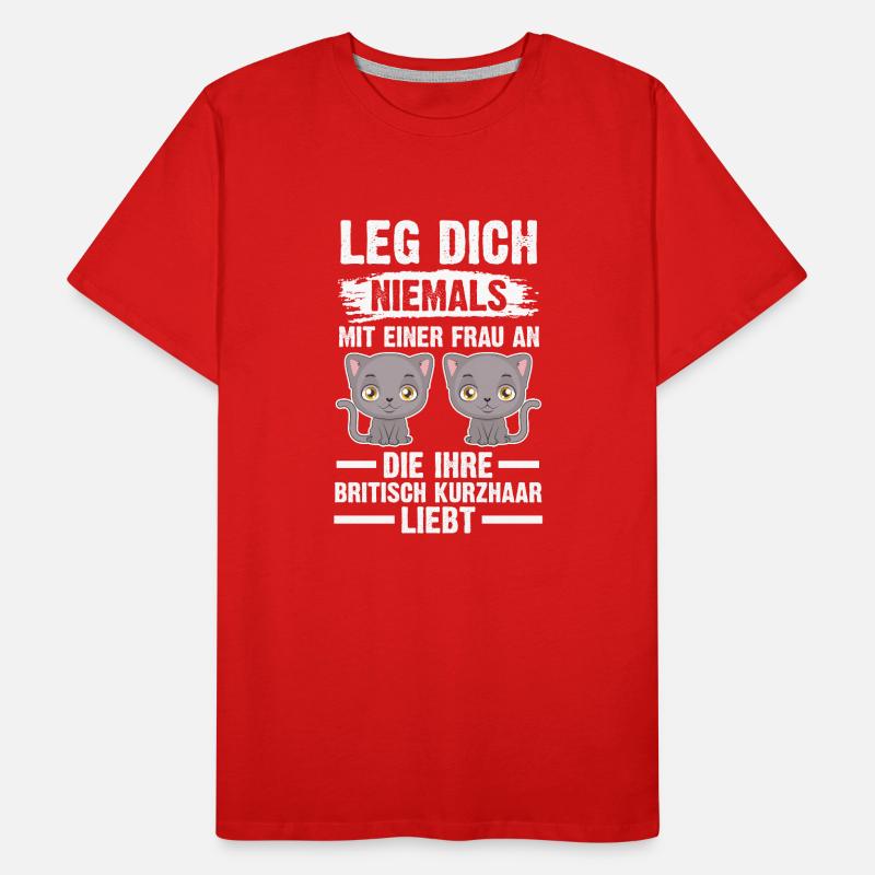 Britisch Kurzhaar Katze Männer Premium Bio T-Shirt