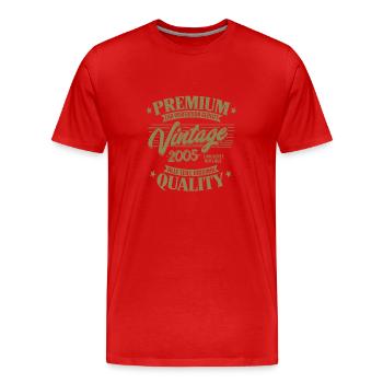 Vintage 2005 Geburtstag Sprüche - Männer Premium Bio T-Shirt - Rot - Vorne - Damien (186cm)