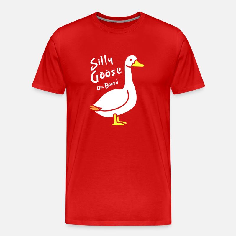 Silly Goose on Board - Männer Premium Bio T-Shirt - Rot