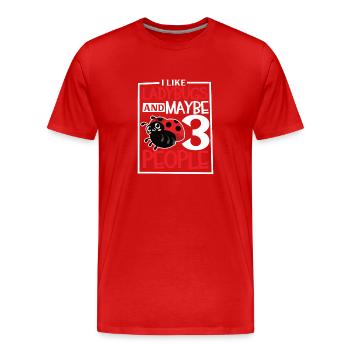 Coccinelle Coccinelle Entomologie Insectes - T-shirt bio Premium Homme - rouge - Devant - Damien (186cm)
