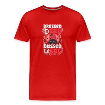 Coccinelle Coccinelle Entomologie Insectes - T-shirt bio Premium Homme - rouge - Devant - Damien (186cm)