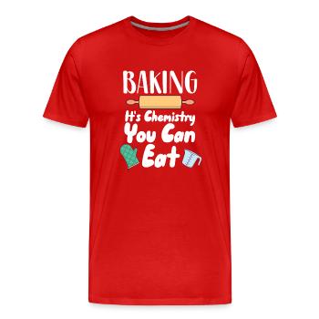 Backen - Chemie, die man essen kann - Männer Premium Bio T-Shirt - Rot - Vorne - Damien (186cm)