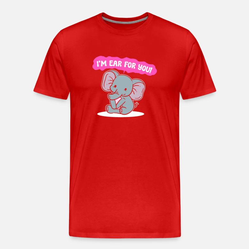 Elefant -Wortspiele Tierpfleger - Männer Premium Bio T-Shirt - Rot