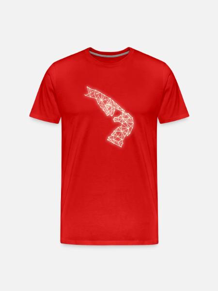 Art des échecs - T-shirt bio Premium Homme - rouge
