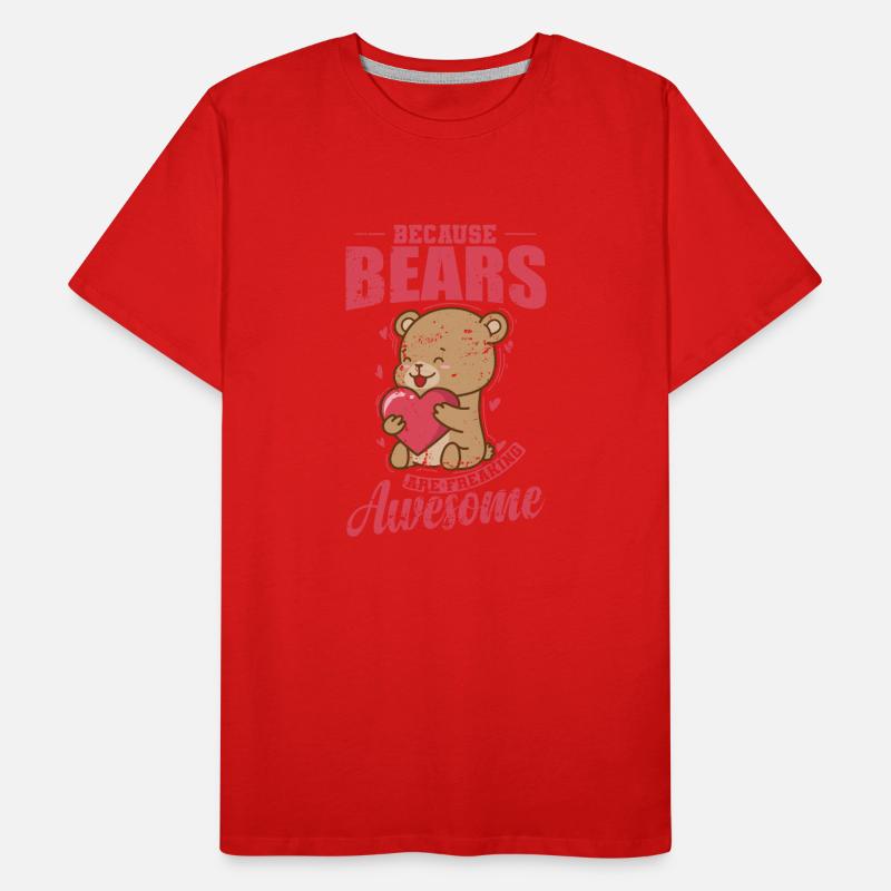 Because Bears are freaking Awesome Wald Tier Männer Premium Bio T-Shirt
