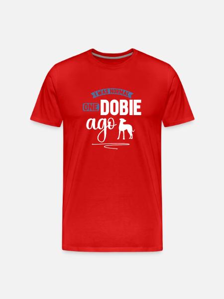 Doberman Pinscher Dog Dobie - Men's Premium Organic T-Shirt - red