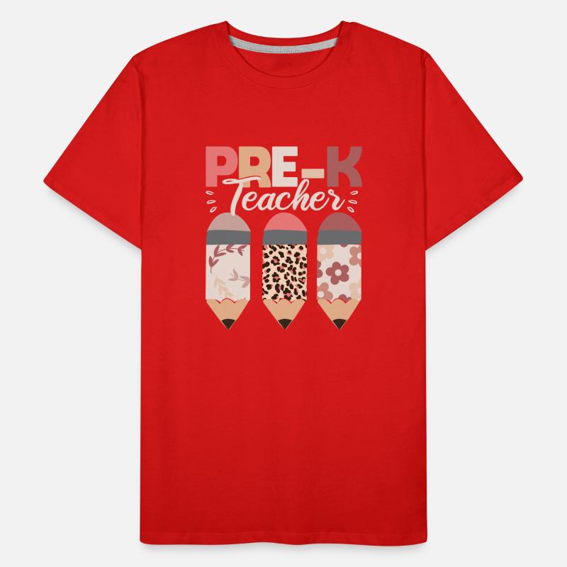 Pre-K Teacher Boho Teaching Back to School Class Men's Premium Organic T-Shirt