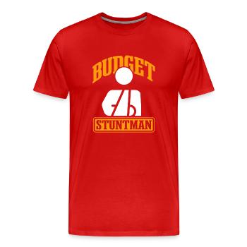 Drôle de cascadeur Broken Arm Joke - T-shirt bio Premium Homme - rouge - Devant - Damien (186cm)