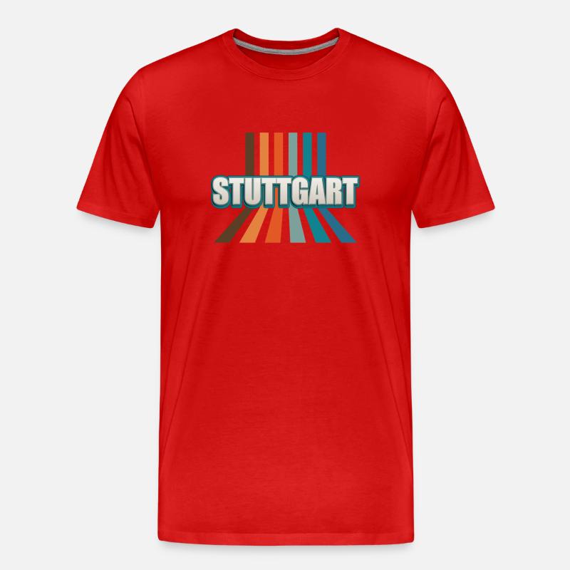 Stuttgartererin Stuttgarterer Stuttgarter - Männer Premium Bio T-Shirt - Rot
