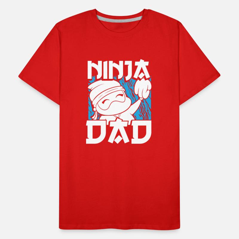 Netter Ninja vater Männer Premium Bio T-Shirt