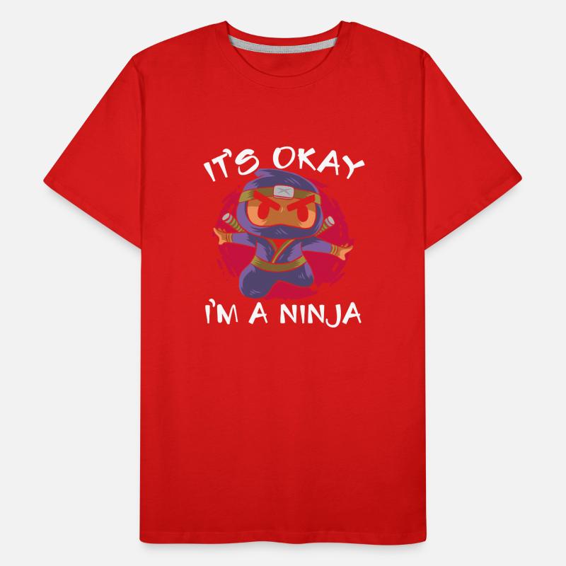 Starker Süßer Ninja Männer Premium Bio T-Shirt