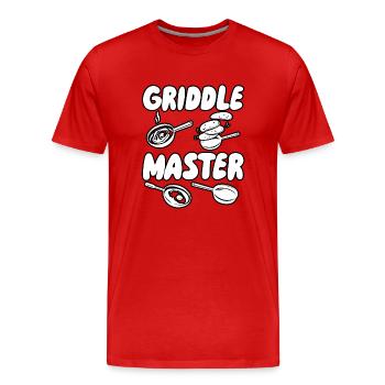 Griddle-Meister - Männer Premium Bio T-Shirt - Rot - Vorne - Damien (186cm)