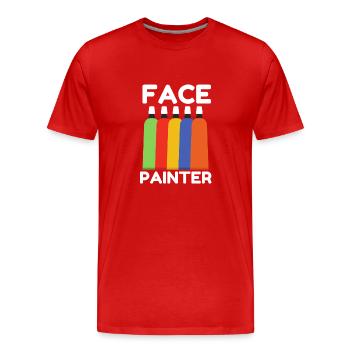 Maquillage et maquillage - T-shirt bio Premium Homme - rouge - Devant - Damien (186cm)