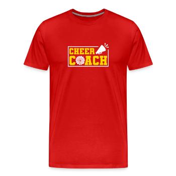 Cheerleading Coach Cheer Coach - Männer Premium Bio T-Shirt - Rot - Vorne - Damien (186cm)