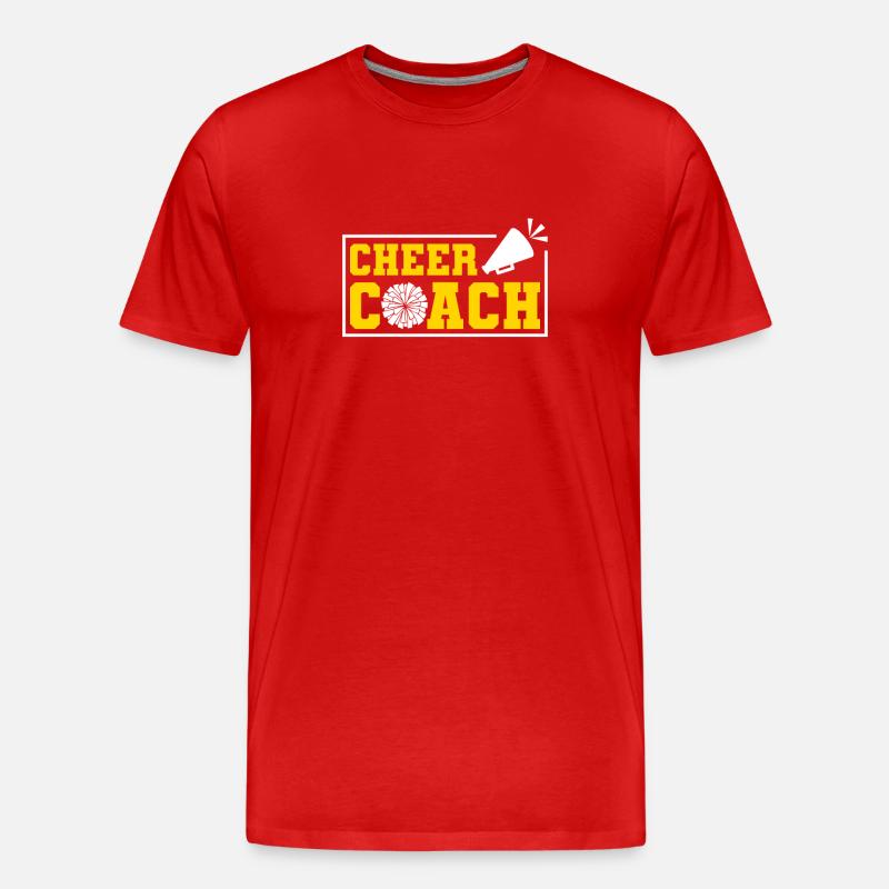 Cheerleading Coach Cheer Coach - Männer Premium Bio T-Shirt - Rot