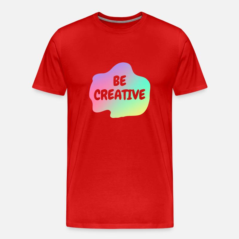 Be Creative - Männer Premium Bio T-Shirt - Rot