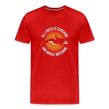 Walbeobachtung Und Beluga Orca Wal - Men's Premium Organic T-Shirt - red - Front - Damien (186cm)