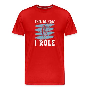 Rpg-rollenspiele Und Larping - T-shirt bio Premium Homme - rouge - Devant - Damien (186cm)