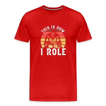 Rpg Rollenspiel Und Rollenspiel Larp - T-shirt bio Premium Homme - rouge - Devant - Damien (186cm)