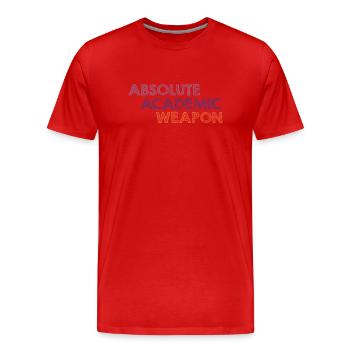 Arme académique absolue de l’étudiant - T-shirt bio Premium Homme - rouge - Devant - Damien (186cm)