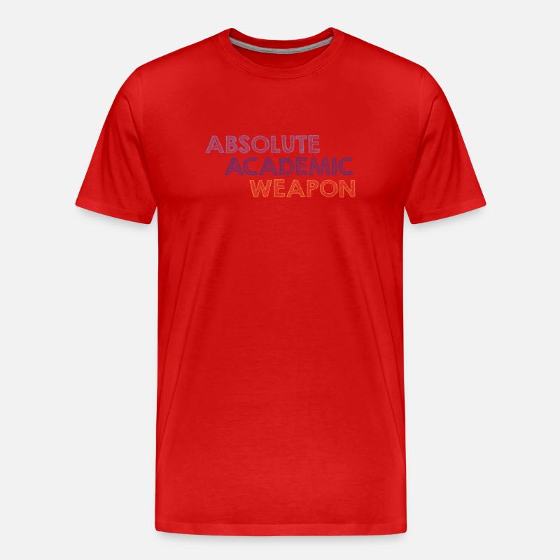 Studenten Absolute Academic Weapon - Männer Premium Bio T-Shirt - Rot